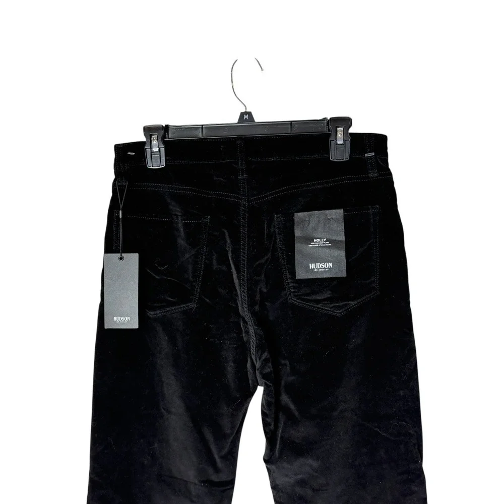 Hudson Pants Women‎ 30 Black Gray Ombre Holly High Rise Crop Flare Velvet NWT